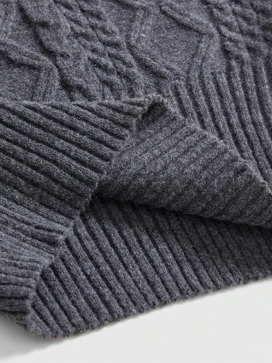 Women's off-the-shoulder rib-knit pullover sweater with three-quarter sleeves in a casual regular fit.