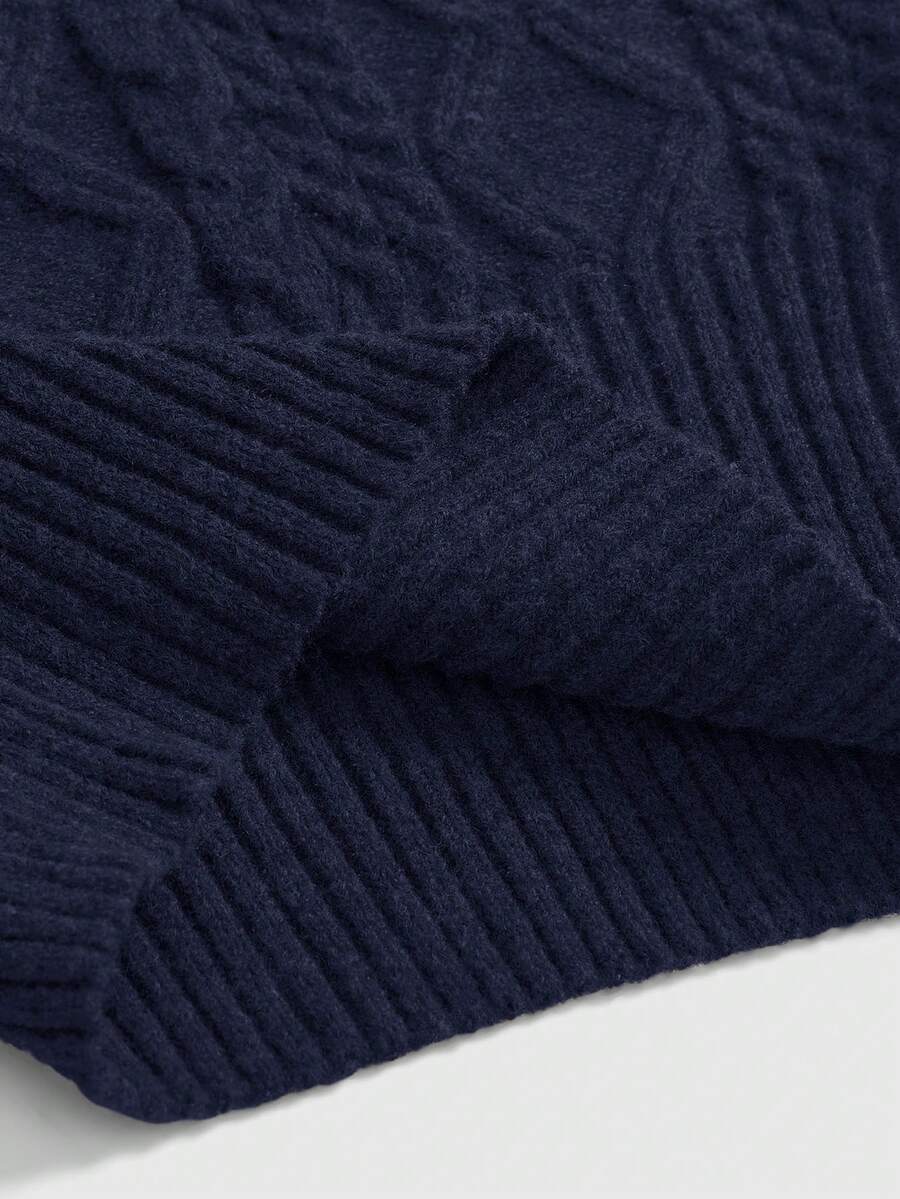 Women's off-the-shoulder rib-knit pullover sweater with three-quarter sleeves in a casual regular fit.