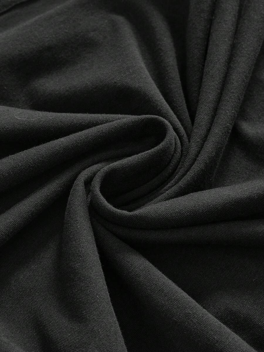 Women's slim fit short sleeve t-shirt featuring an asymmetric off-the-shoulder neckline, ruched design, and metal buckle detail.