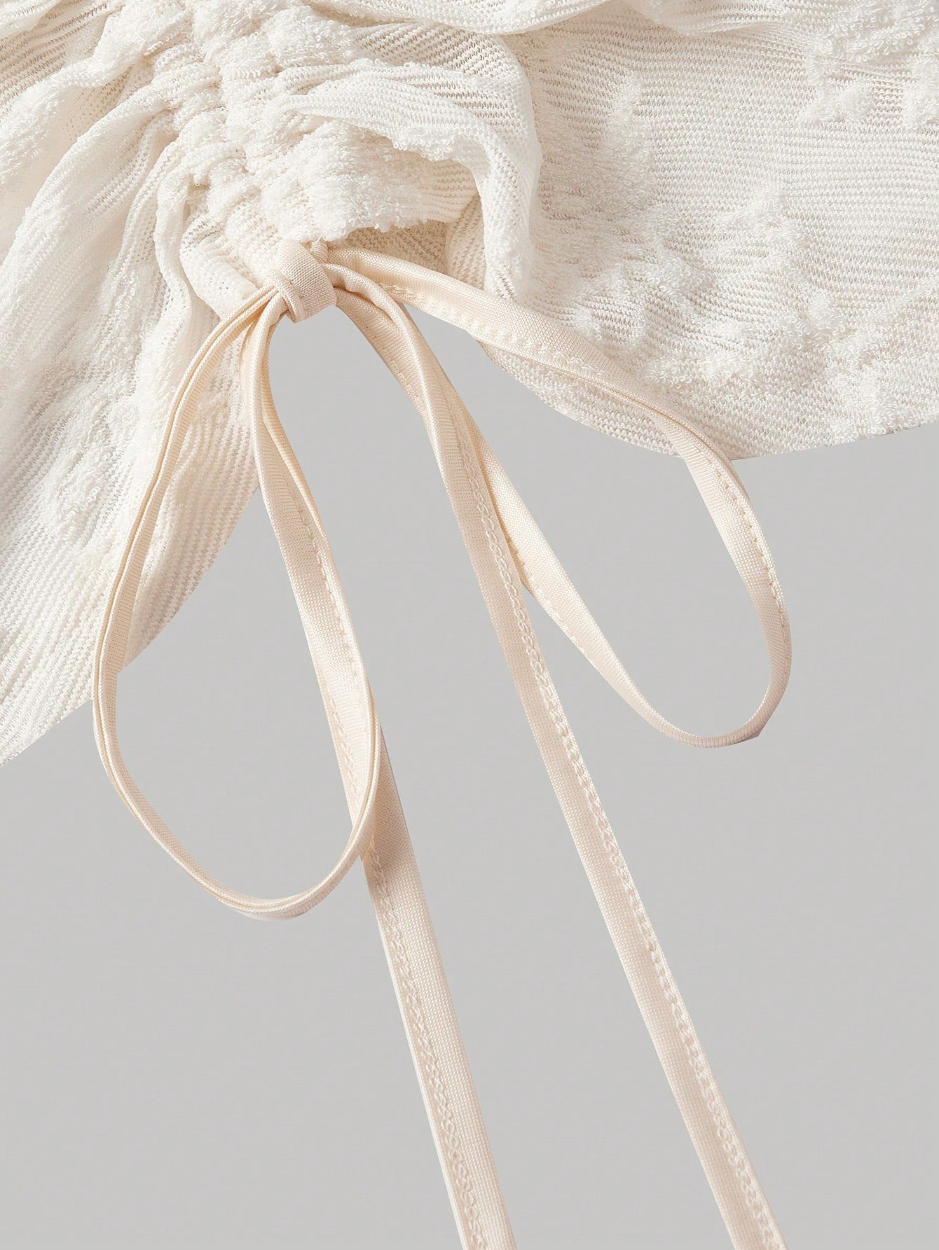 Women's MOD cami top with spaghetti straps, contrast lace trim, ruched details, and side drawstring accents in a slim fit