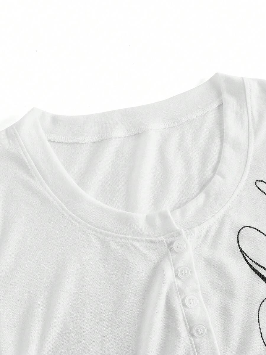 Women's slim fit long sleeve rib-knit henley shirt with scoop neckline and front buttons