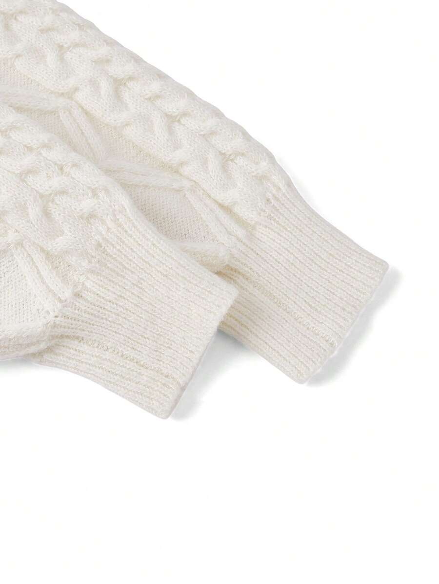 Women's off-the-shoulder rib-knit pullover sweater with three-quarter sleeves in a casual regular fit.