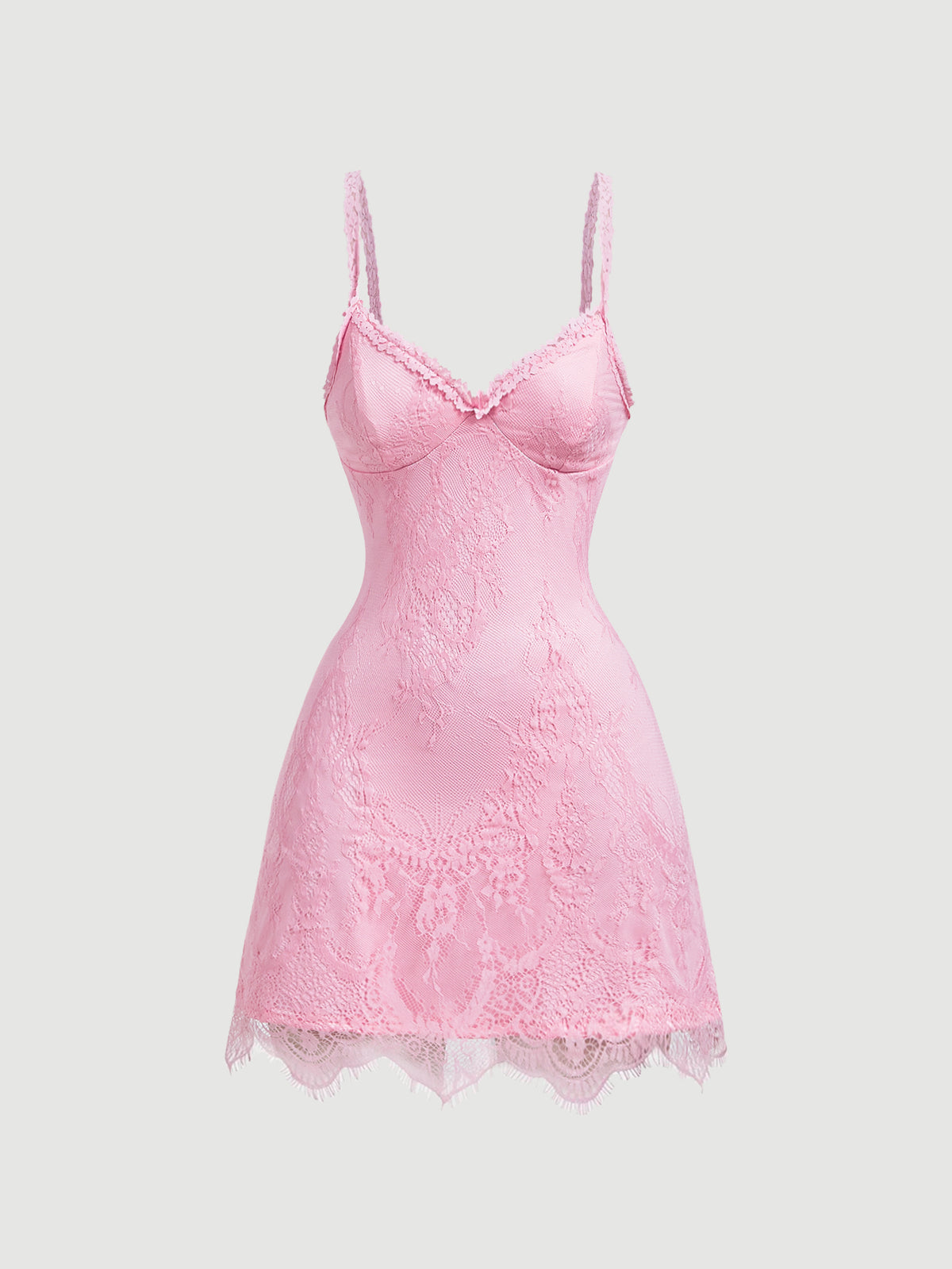 Women's Lace Waist-Cinching Cami Dress