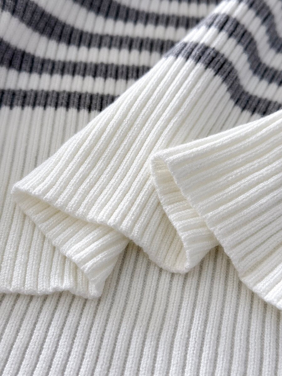 Women's slim fit cable-knit pullover sweater with deep V-neck and ribbed long sleeves
