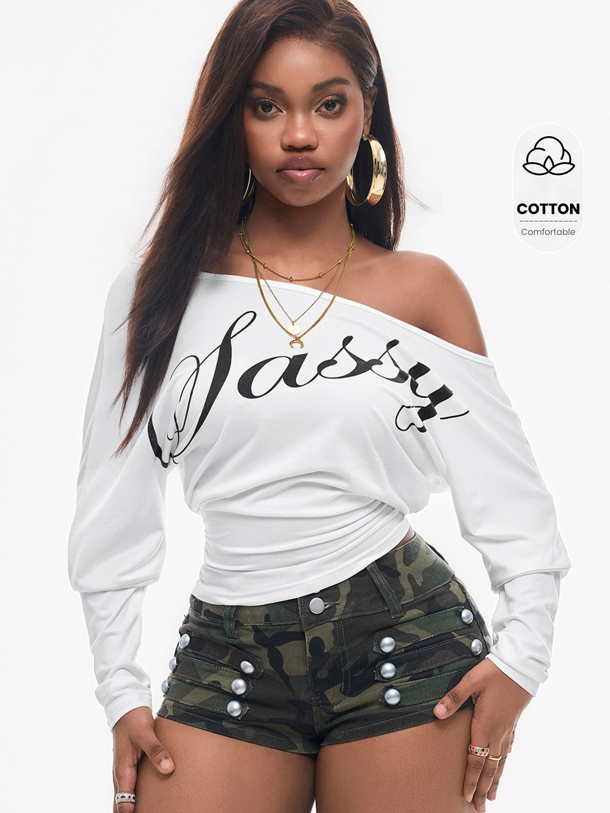 Women's black long sleeve t-shirt featuring delicate contrast lace details and a boat neckline in a knitted stretch fabric.