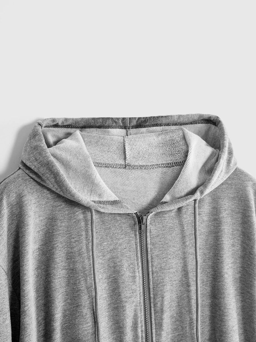 Women's plus size oversized zip-up sweatshirt jacket featuring a gothic graphic with coiled snake, butterfly, and thorn motifs, drawstring hood, and front pockets.